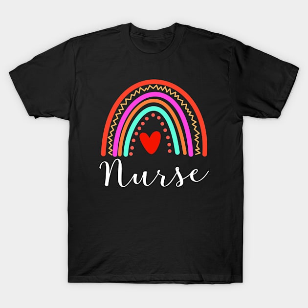 Funny Nurse Rainbow Gifts Nursing T-Shirt by Aprilgirls